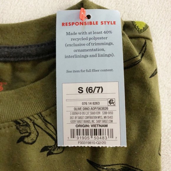 NWT 6/7 Boys Short Sleeve Dinosaur Dinosaurs Print - Picture 7 of 7